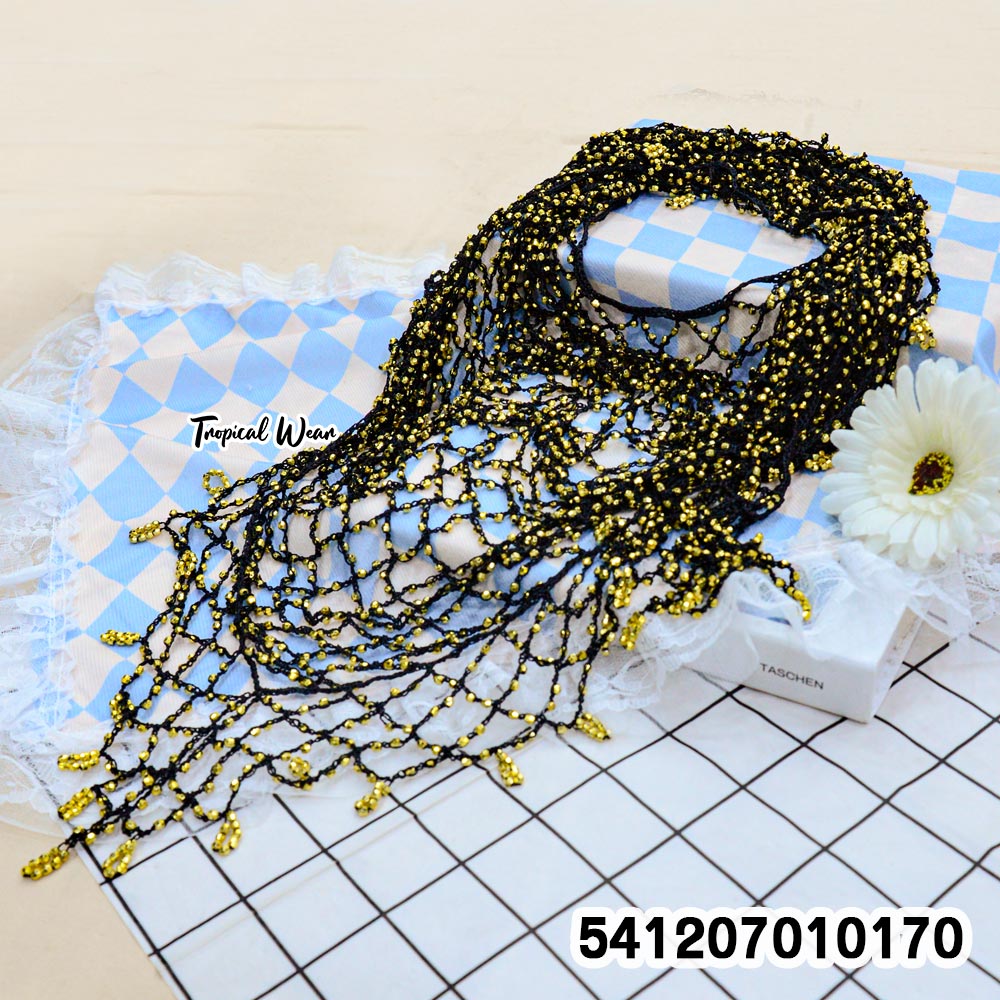 Beaded Mesh Cape Shawl ผ้าคลุมไหล่ตาข่ายปักมุก - 541207010170 - Image 6