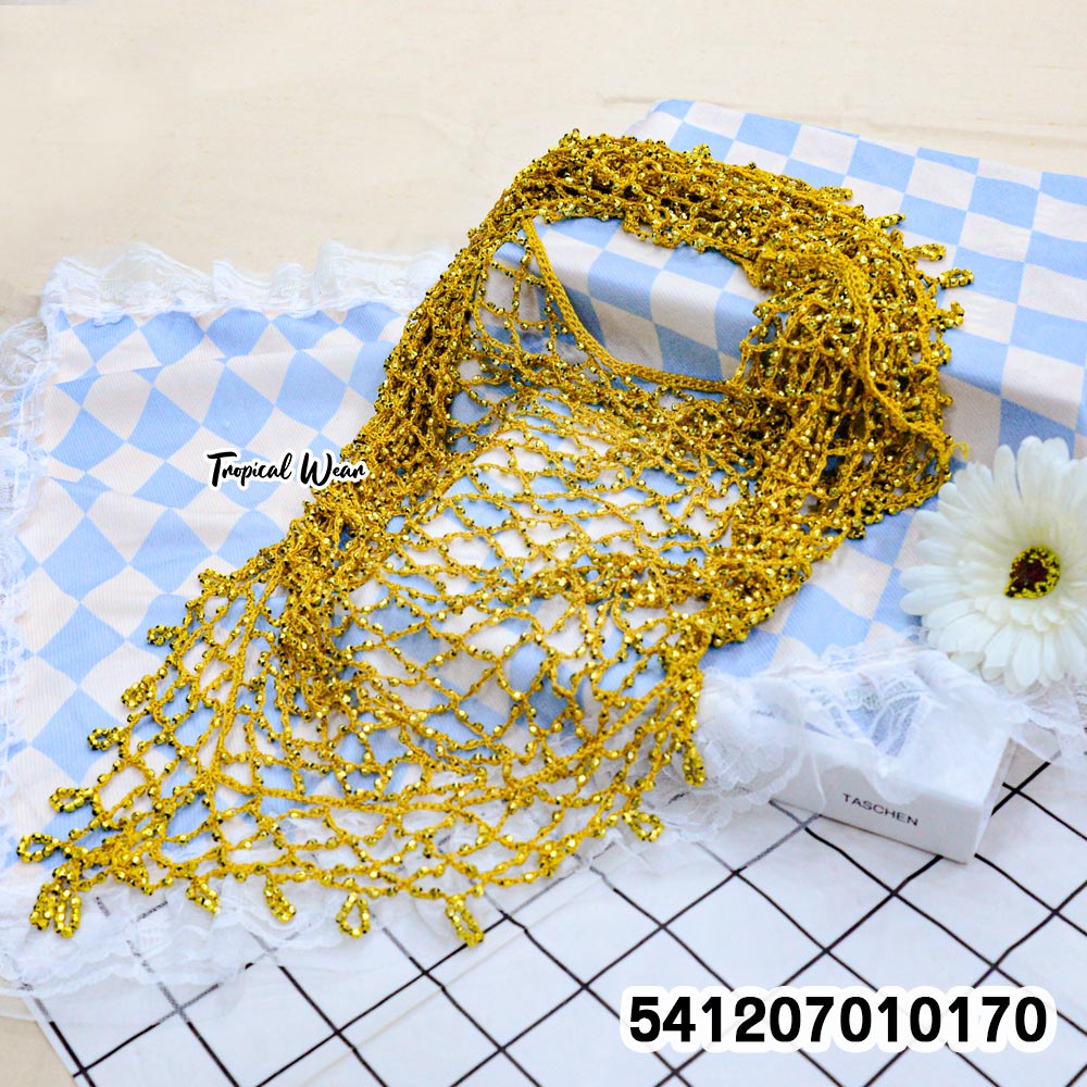 Beaded Mesh Cape Shawl ผ้าคลุมไหล่ตาข่ายปักมุก - 541207010170 - Image 4