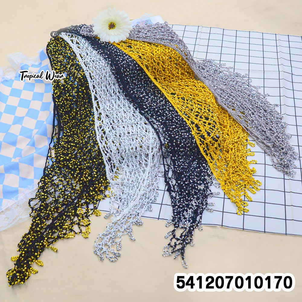 Beaded Mesh Cape Shawl ผ้าคลุมไหล่ตาข่ายปักมุก - 541207010170 - Image 3