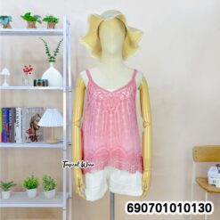 Boho Lace Camisole Top Beach & Resort Wear เสื้อสายเดี่ยวลูกไม้ สไตล์โบโฮ สำหรับเที่ยวทะเลและรีสอร์ท - 690701010130 - Image 7