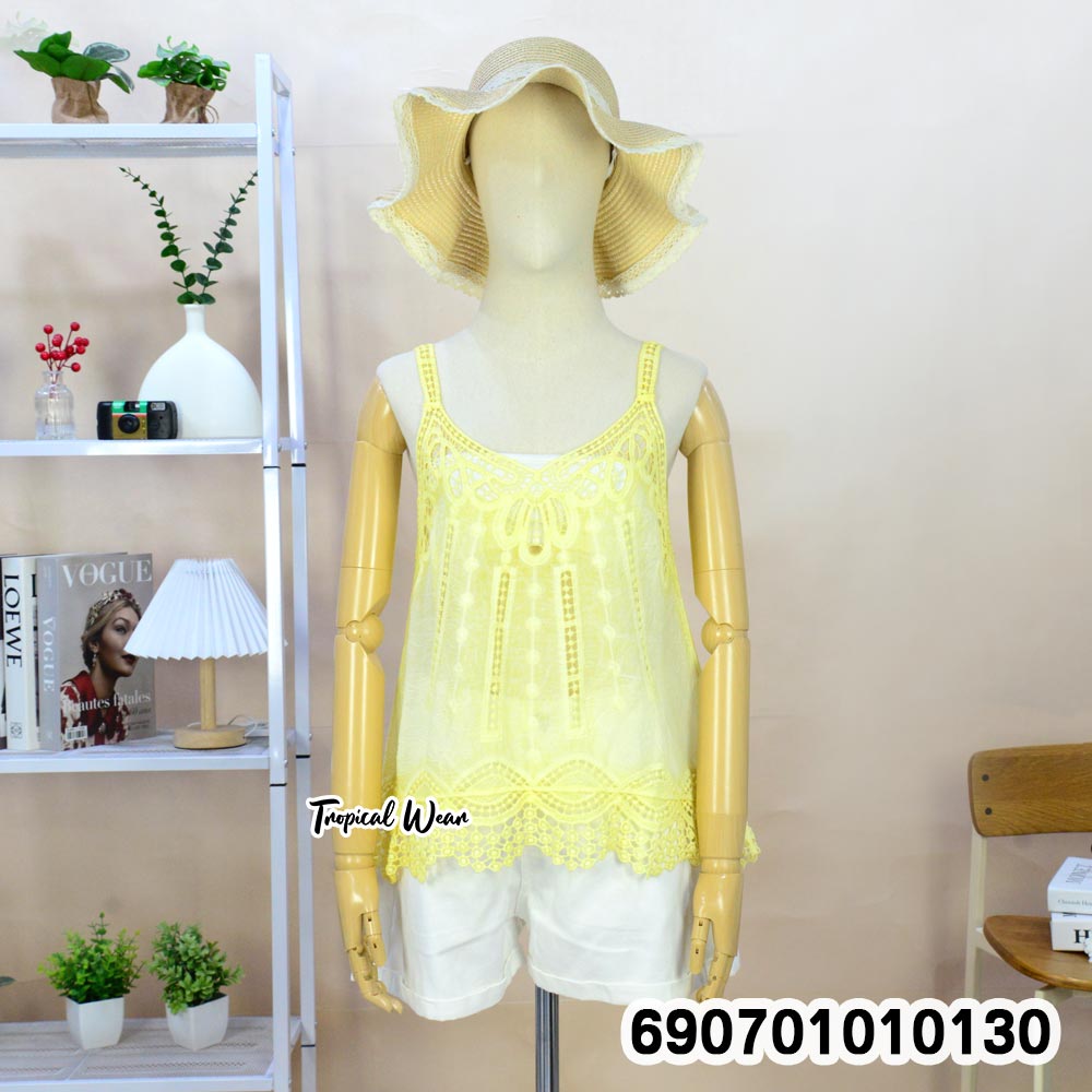 Boho Lace Camisole Top Beach & Resort Wear เสื้อสายเดี่ยวลูกไม้ สไตล์โบโฮ สำหรับเที่ยวทะเลและรีสอร์ท - 690701010130 - Image 13