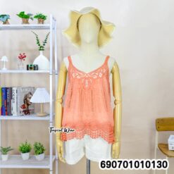 Boho Lace Camisole Top Beach & Resort Wear เสื้อสายเดี่ยวลูกไม้ สไตล์โบโฮ สำหรับเที่ยวทะเลและรีสอร์ท - 690701010130 - Image 10