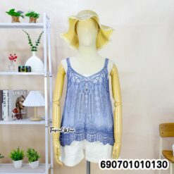 Boho Lace Camisole Top Beach & Resort Wear เสื้อสายเดี่ยวลูกไม้ สไตล์โบโฮ สำหรับเที่ยวทะเลและรีสอร์ท - 690701010130 - Image 9