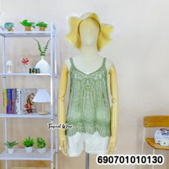 Boho Lace Camisole Top Beach & Resort Wear เสื้อสายเดี่ยวลูกไม้ สไตล์โบโฮ สำหรับเที่ยวทะเลและรีสอร์ท - 690701010130 - Image 8
