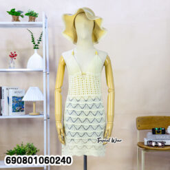 Crochet Halter Mini Dress เดรสสั้นโครเชต์สายคล้องคอ - 690801060240 - Image 5