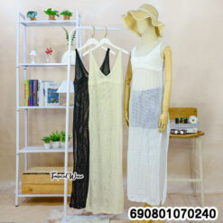 Crochet Beach Cover-Up Maxi Dress เดรสยาวโครเชต์คลุมชุดว่ายน้ำ - 690801070240 - Image 2