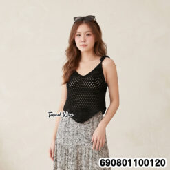 Tie Strap Crochet Cami Top  เสื้อสายเดี่ยวโครเชต์ผูกไหล่ - 690801100120 - Image 3