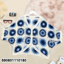 Granny Square Crochet Cardigan เสื้อคาร์ดิแกนโครเชต์ลายดอกสี่เหลี่ยม - 690801110180 - Image 6