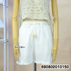 Lace Trim Drawstring Shorts กางเกงขาสั้นผูกเอวแต่งขอบลูกไม้ - 690802010150 - Image 5
