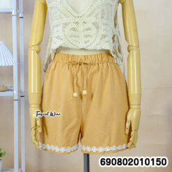 Lace Trim Drawstring Shorts กางเกงขาสั้นผูกเอวแต่งขอบลูกไม้ - 690802010150 - Image 3