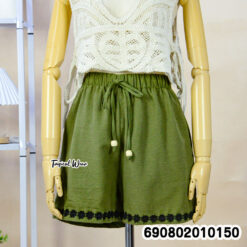 Lace Trim Drawstring Shorts กางเกงขาสั้นผูกเอวแต่งขอบลูกไม้ - 690802010150 - Image 2