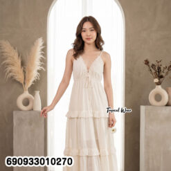 Tiered Ruffle Cami Dress เดรสสายเดี่ยวแต่งระบายชั้น ผูกโบว์อก - 690933010270 - Image 2