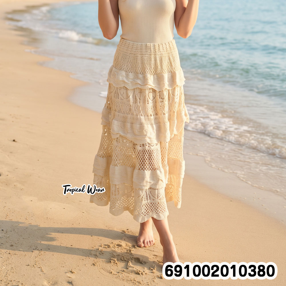 Tiered Lace Maxi Skirt กระโปรงยาวลูกไม้หลายชั้นผู้หญิง - 691002010380 - Image 2