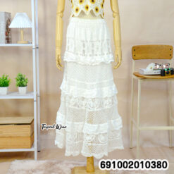 Tiered Lace Maxi Skirt กระโปรงยาวลูกไม้หลายชั้นผู้หญิง - 691002010380 - Image 4