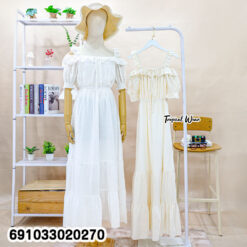 Romantic Ruffle Long Dress  เดรสยาวผู้หญิงสไตล์หวาน แต่งระบาย - 691033020270 - Image 3